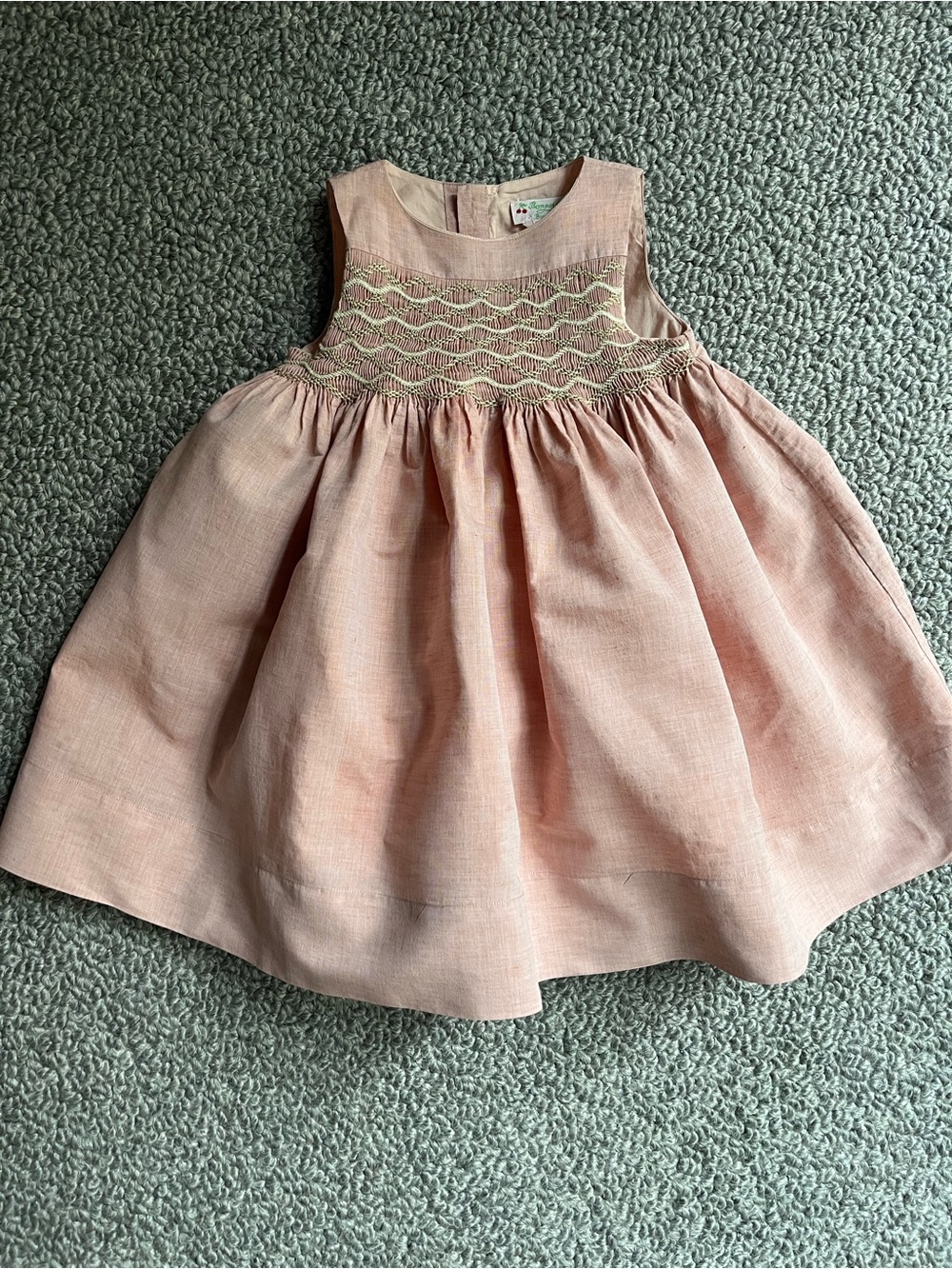 Bonpoint Classic Pink Smocked Girls' Dress